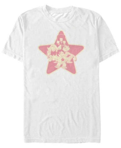 Fifth Sun Men's Steven Universe Star Group Logo Short Sleeve T- Shirt In White
