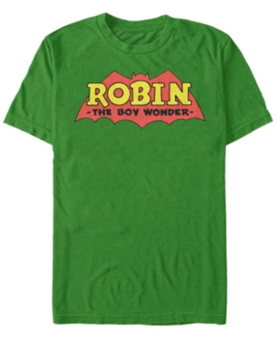 Fifth Sun Dc Men's Batman Robin The Boy Wonder Logo Short Sleeve T-shirt In Kelly