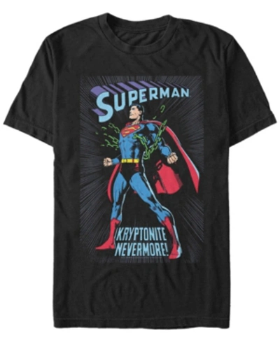 Fifth Sun Dc Men's Superman Kryptonite Nevermore Short Sleeve T-shirt In Black