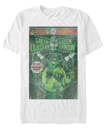 Fifth Sun Dc Men's Green Lantern Starring Green Arrow Comic Cover Short Sleeve T-shirt In White