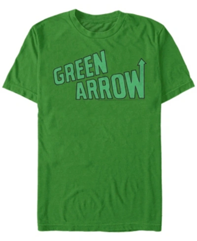 Fifth Sun Dc Men's Green Arrow Classic Text Logo Short Sleeve T-shirt