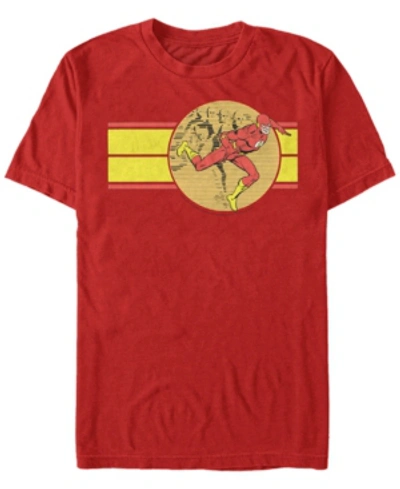 Fifth Sun Dc Men's The Flash Circle Speed Short Sleeve T-shirt In Red