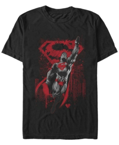 Fifth Sun Dc Men's Superman Kryptons Living Legacy Short Sleeve T-shirt In Black