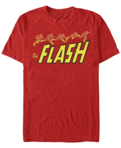 Fifth Sun Dc Men's The Flash Running Short Sleeve T-shirt In Red