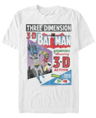 Fifth Sun Dc Men's Batman 3d Comic Cover Short Sleeve T-shirt In White