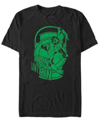Fifth Sun Dc Men's Green Lantern Big Logo Short Sleeve T-shirt In Black