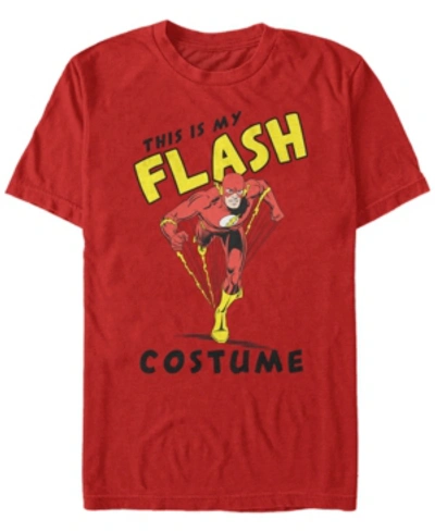 Fifth Sun Dc Men's This Is My Flash Costume Short Sleeve T-shirt In Red