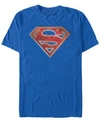Fifth Sun Dc Men's Superman Man Of Steel Graffiti Logo Short Sleeve T-shirt In Royal