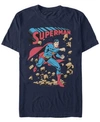 Fifth Sun Dc Men's Superman Rock Punch Short Sleeve T-shirt In Navy