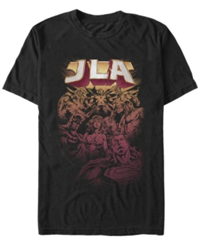 Fifth Sun Dc Men's Justice League Jla Group Short Sleeve T-shirt In Black