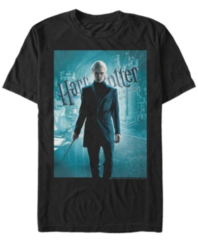 Fifth Sun Harry Potter Men's Half-blood Prince Draco Malfoy Poster Short Sleeve T-shirt In Black