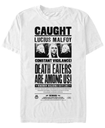 Fifth Sun Harry Potter Men's Lucius Malfoy Death Eaters Caught Poster Short Sleeve T-shirt In White
