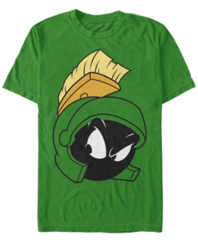 Fifth Sun Looney Tunes Men's Marvin The Martian Attitude Big Face Short Sleeve T-shirt In Kelly