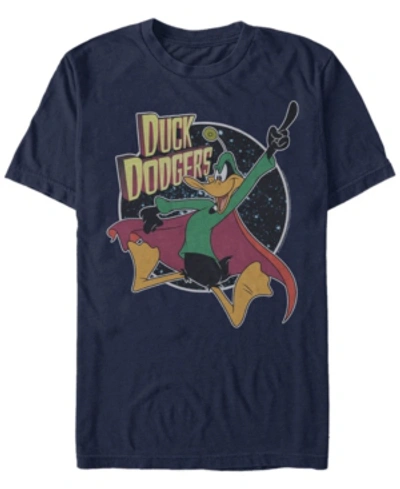 Fifth Sun Looney Tunes Men's Daffy Duck Dodgers Short Sleeve T-shirt In Navy