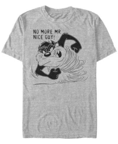 Fifth Sun Looney Tunes Men's Tasmanian Devil Taz No More Mr. Nice Guy Short Sleeve T-shirt In Athletic Heather