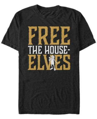 Fifth Sun Harry Potter Men's Dobby Free The House-elves Short Sleeve T-shirt In Black