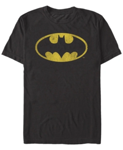 Fifth Sun Dc Men's Batman Classic Oval Logo Short Sleeve T-shirt In Black