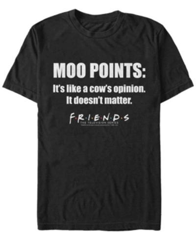 Fifth Sun Friends Men's Moo Points Quote Short Sleeve T-shirt In Black