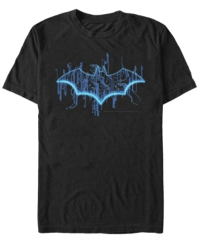 Fifth Sun Dc Men's Batman Digital Bat Logo Short Sleeve T-shirt In Black