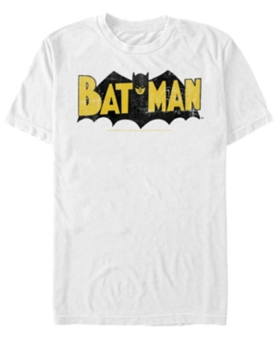 Fifth Sun Dc Men's Batman Retro Bat Logo Short Sleeve T-shirt In White