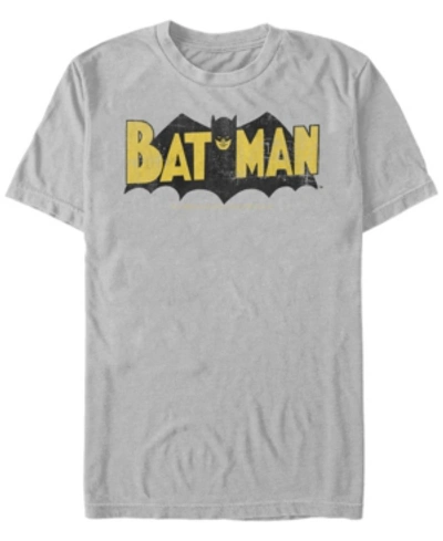 Fifth Sun Dc Men's Batman Retro Bat Logo Short Sleeve T-shirt In Silver-tone