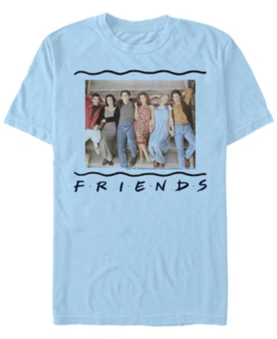 Fifth Sun Friends Men's 90s Porch Group Portrait Short Sleeve T-shirt In Light Blue
