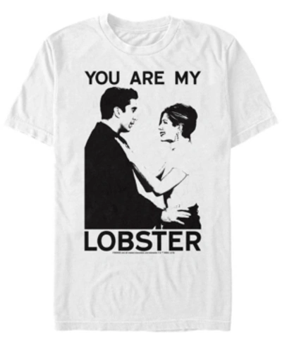 Fifth Sun Friends Men's Ross And Rachel You Are My Lobster Portrait Short Sleeve T-shirt In White