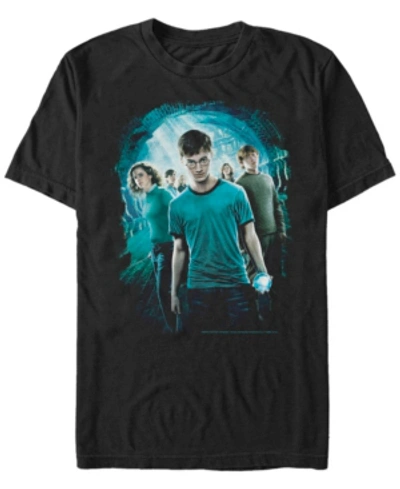 Fifth Sun Harry Potter Men's Order Of The Phoenix Group Poster Short Sleeve T-shirt In Black