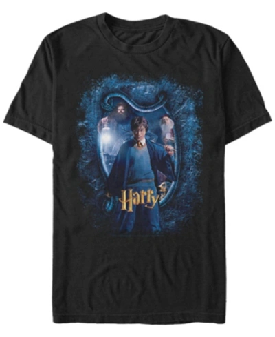 Fifth Sun Harry Potter Men's Chamber Of Secrets Blue Poster Short Sleeve T-shirt In Black