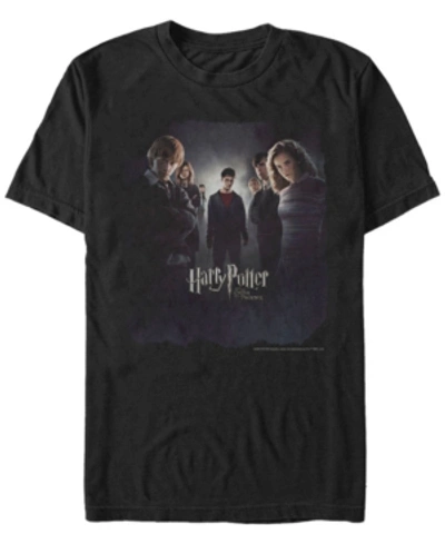 Fifth Sun Harry Potter Men's Order Of The Phoenix Group Poster Short Sleeve T-shirt In Black