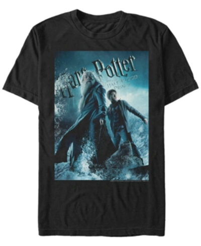 Fifth Sun Harry Potter Men's Half-blood Prince Dumbledore Poster Short Sleeve T-shirt In Black