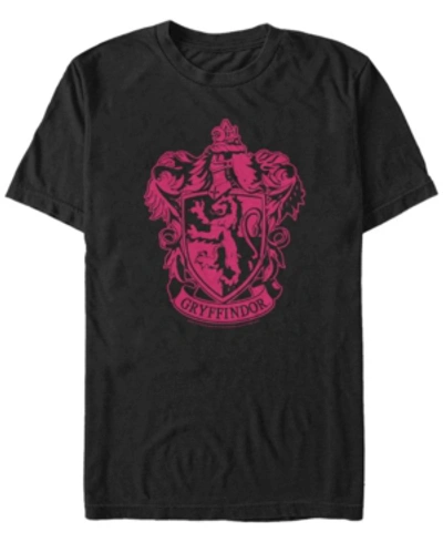 Fifth Sun Harry Potter Men's Simple Gryffindor House Crest Short Sleeve T-shirt In Black