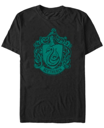 Fifth Sun Harry Potter Men's Simple Slytherin Crest Short Sleeve T-shirt In Black