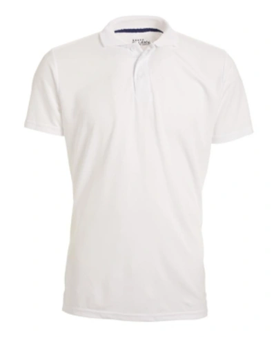 Galaxy By Harvic Men's Tagless Dry-fit Moisture-wicking Polo Shirt In White