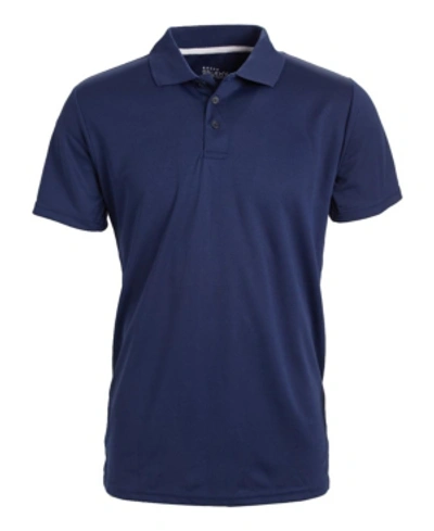 Galaxy By Harvic Men's Tagless Dry-fit Moisture-wicking Polo Shirt In Navy