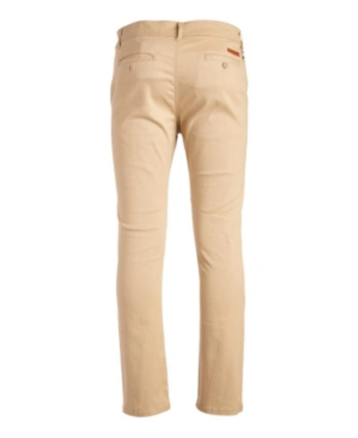 Galaxy By Harvic Mens Slim Fit Cotton Stretch Chino Pants In Khaki