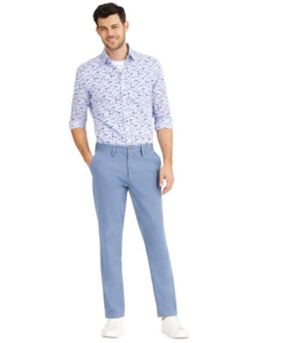 Club Room Men's Four-way Stretch Pants, Created For Macy's In Wedgewood Blue