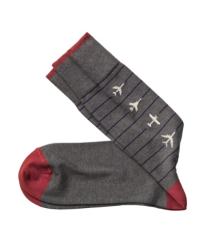 Johnston & Murphy Airplanes Socks In Gray