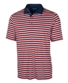 Cutter & Buck Forge Drytec Stripe Performance Polo In Red