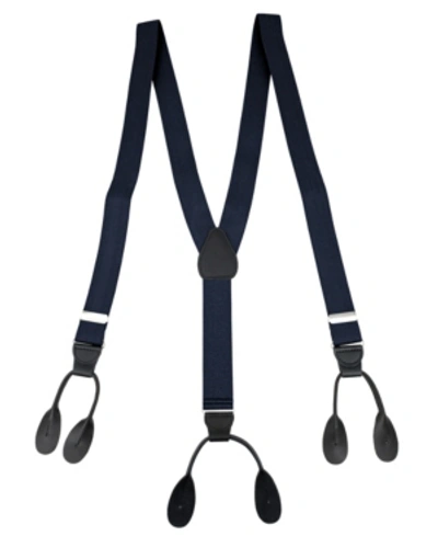 Status Men's Button-end Suspenders In Navy