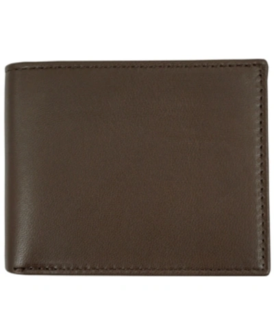 Status Men's Leather Wallet In Brown