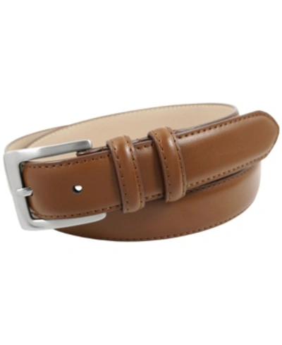 Status Men's Top Grain Leather Dress Belt In Honey Brow