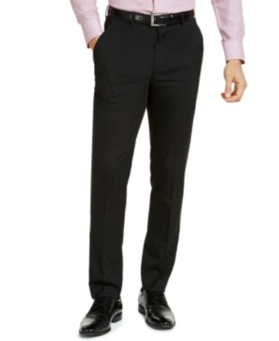 Alfani Men's Slim-fit Stretch Solid Suit Pants, Created For Macy's In Black