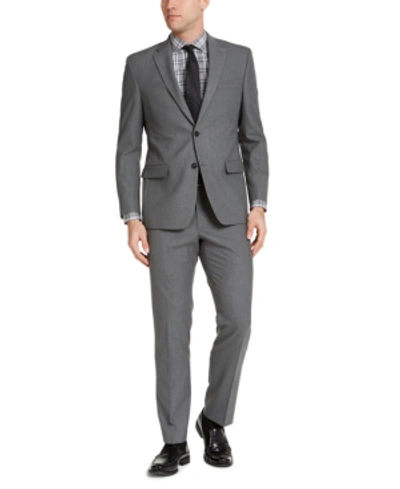 Izod Men's Classic-fit Suits In Grey Solid