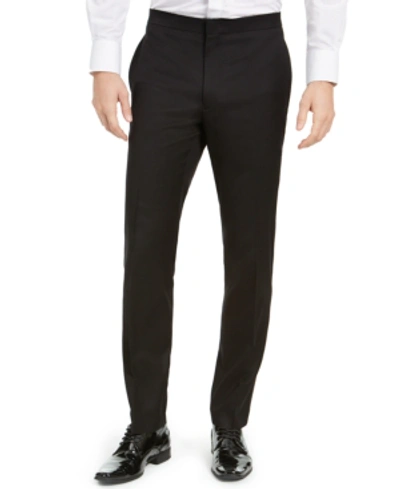 ALFANI MEN'S SLIM-FIT STRETCH BLACK TUXEDO PANTS, CREATED FOR MACY'S