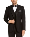 ALFANI MEN'S CLASSIC-FIT STRETCH BLACK TUXEDO JACKET, CREATED FOR MACY'S