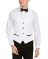 Alfani Men's Slim-fit White Medallion Tuxedo Vest, Created For Macy's In White