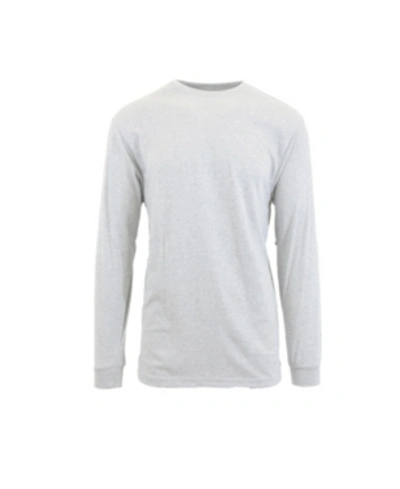 Galaxy By Harvic Men's Egyptian Cotton-blend Long Sleeve Crew Neck Tee In White