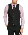 Alfani Men's Slim-fit Stretch Solid Suit Vest, Created For Macy's In Black