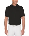Pga Tour Men's Big And Tall Airflux Solid Golf Polo Shirt In Caviar